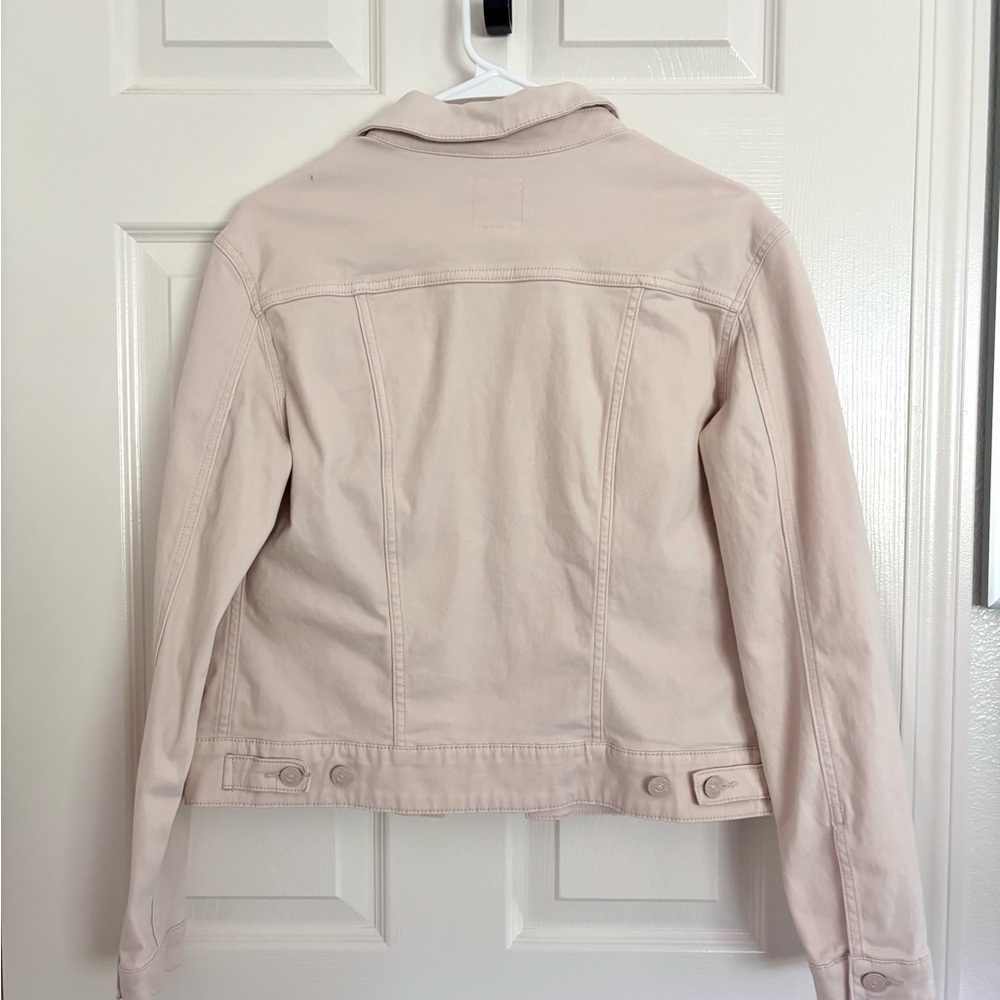 Lularoe Light Pink Rose Harvey Jacket Jean Jacket (M) - Picture 5 of 8